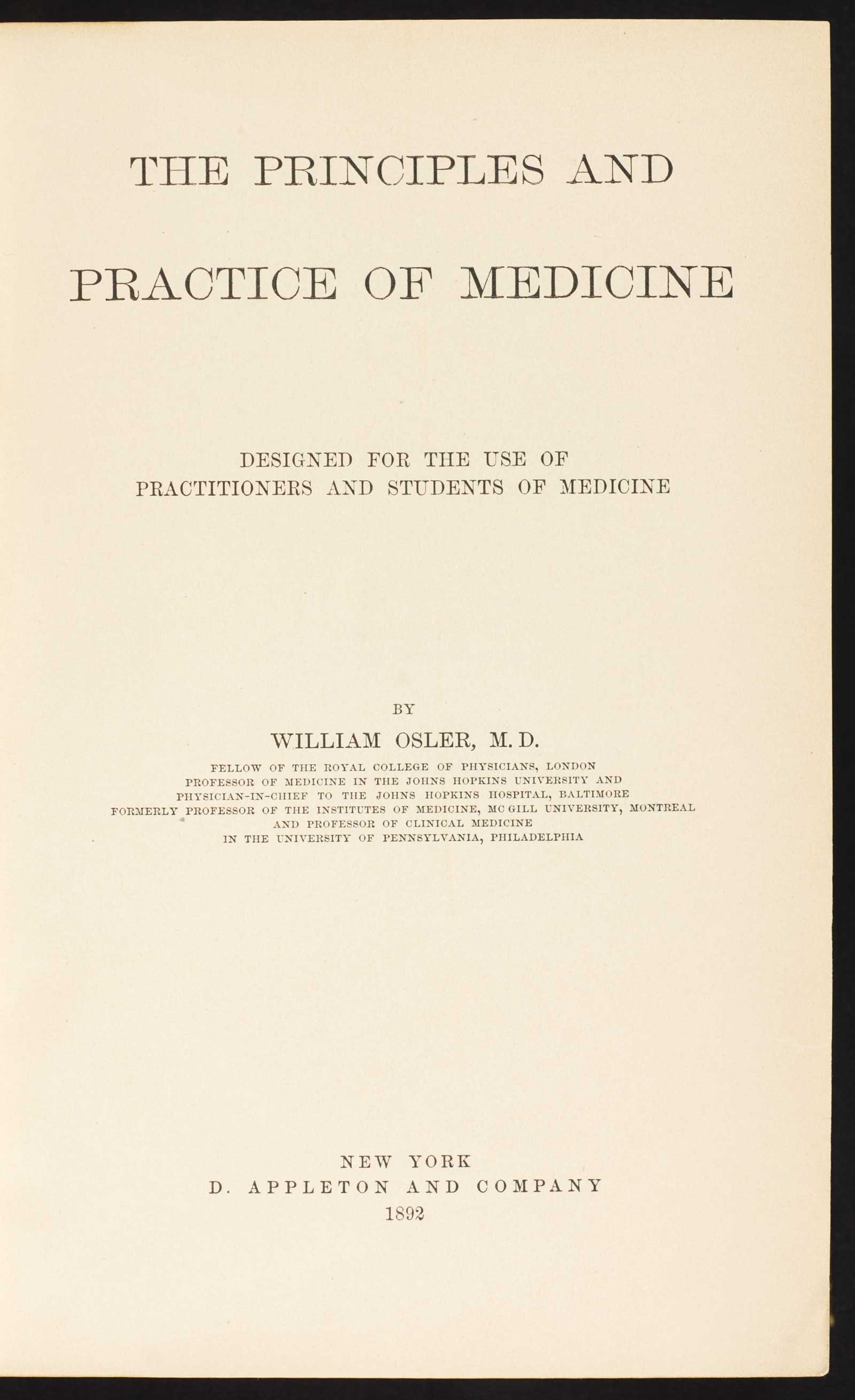 The Principles and Practice of Medicine
