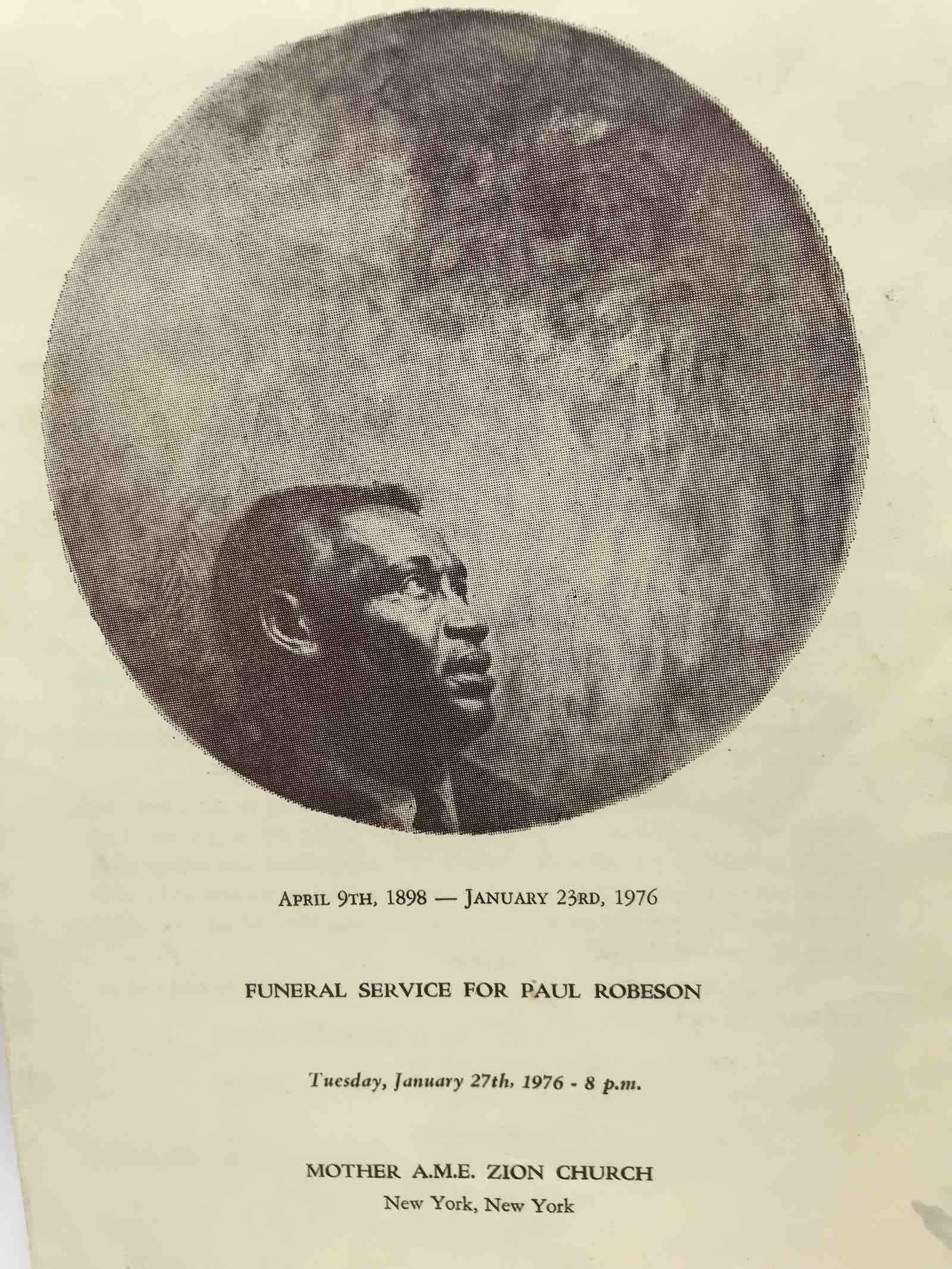 Paul Robeson's funeral service