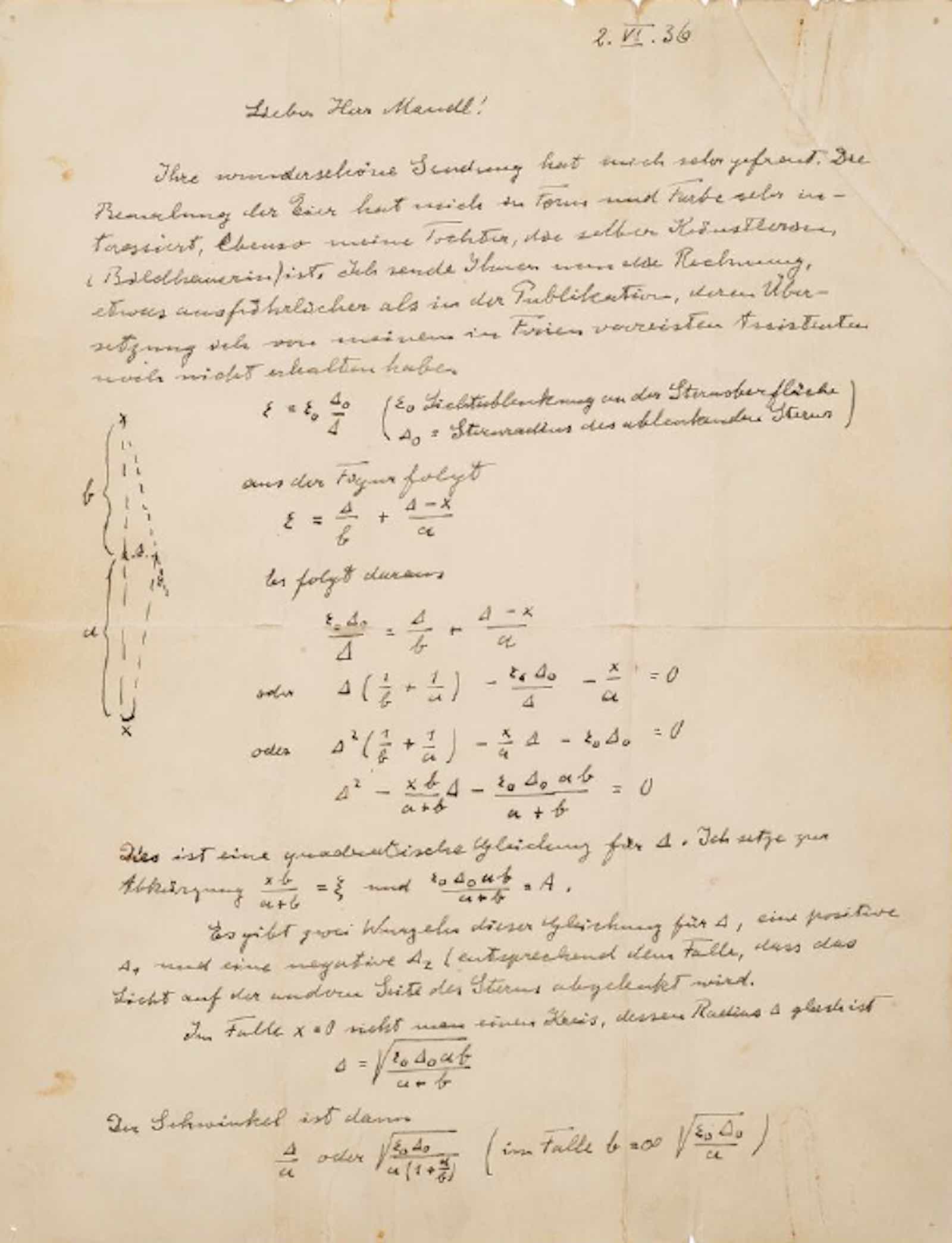 Einstein letter
