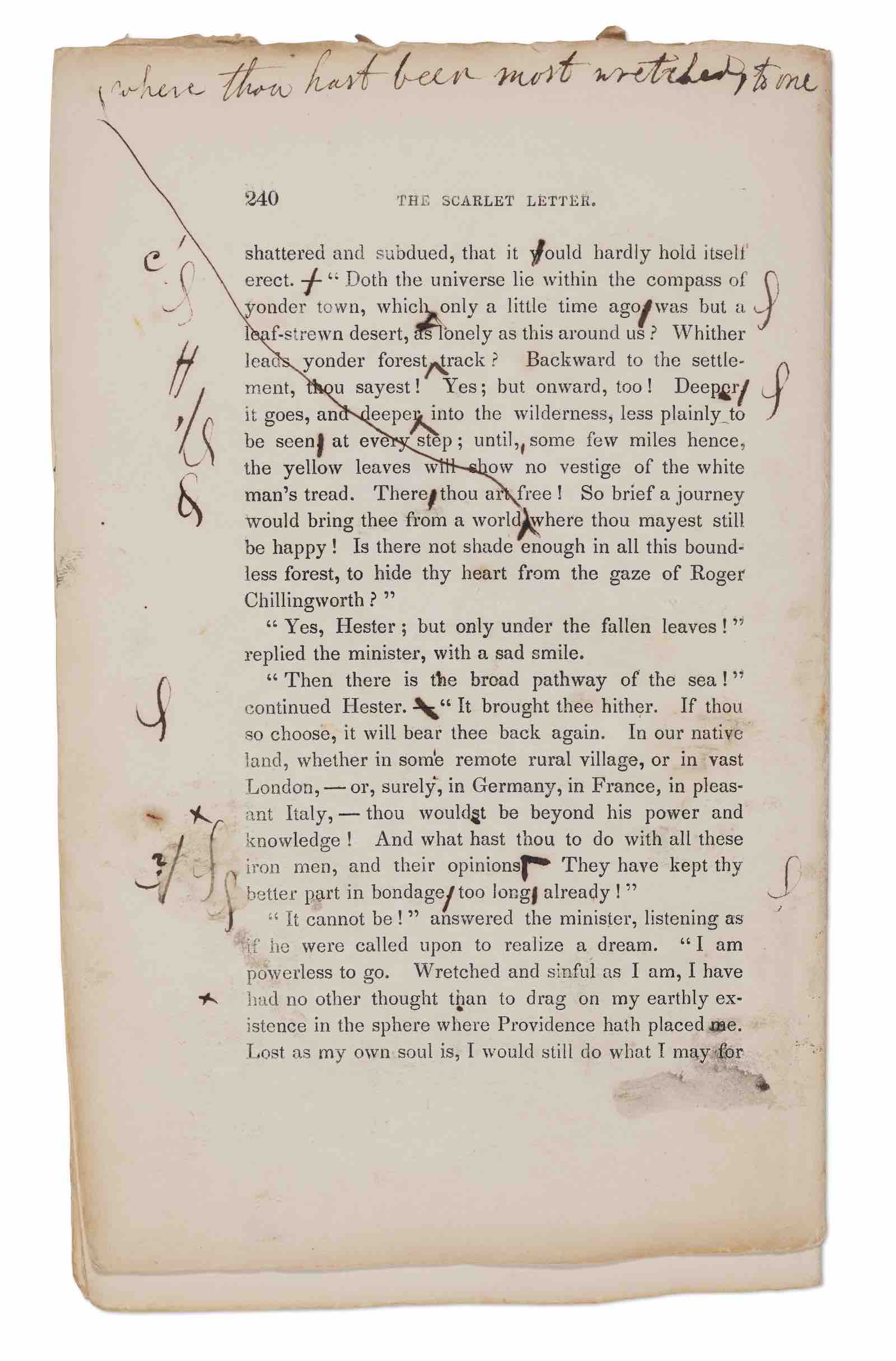 Part of The Scarlet Letter proof