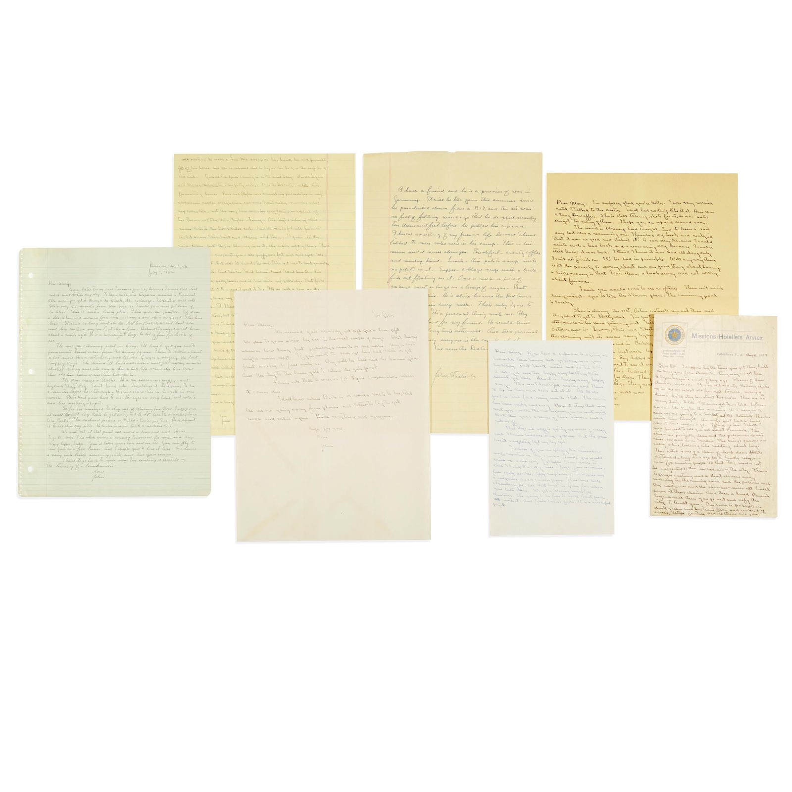 Part of the archive of correspondence from Steinbeck to his sister Mary and family