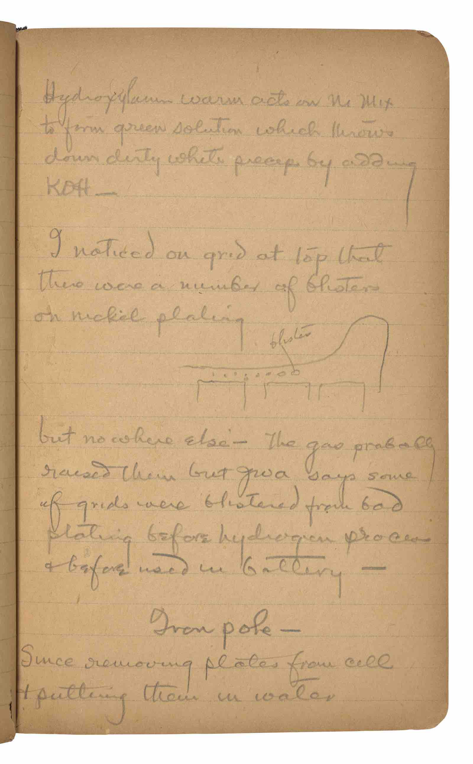 Laboratory notebook belonging to Thomas Edison