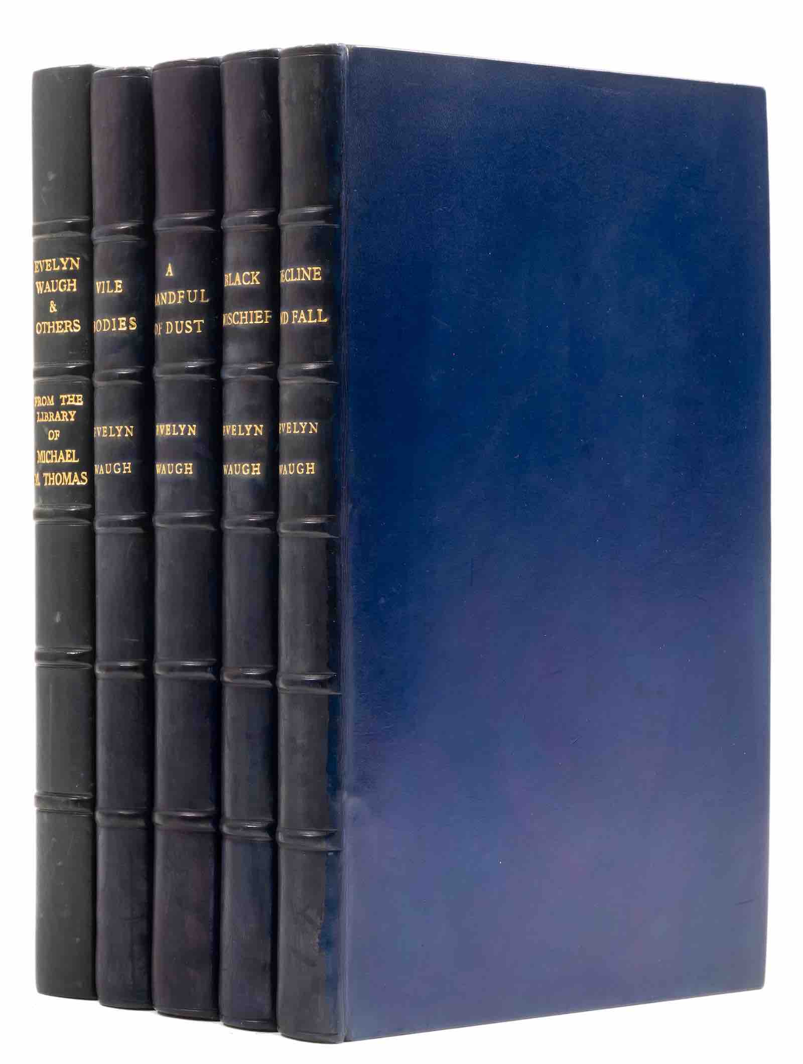 Evelyn Waugh's Decline and Fall, Viles Bodies, A Handful of Dust, and Black Mischief, together in four volumes