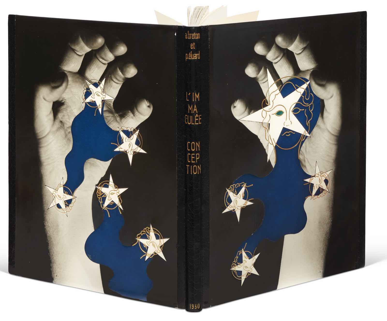 L'Immaculée conception, Paris: Éditions surréalistes, José Corti, 1930. No. 1, on China paper, with a dedication from André Breton and Paul Éluard to René Gaffé, in a photographic binding by Paul Bonet.