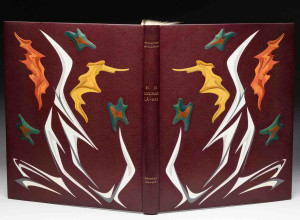 a fine binding by 20th century French designer Paul Bonet of Si je mourais là-bas by Guillaume Apollinaire (Paris, Féquet and Baudier for Louis Broder, 1962) illustrated by Georges Braque