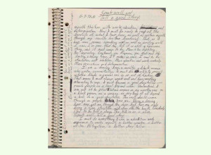 Octavia E. Butler, entry for November 7, 1978. Manuscript in ink on paper.