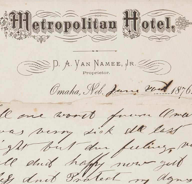 Wild Bill Hickok Letter